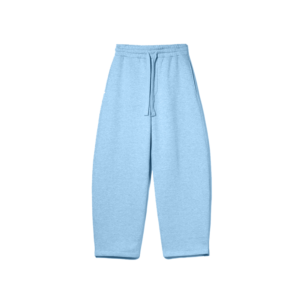 Sky Blue Oversized Fleece Sweatpants for Men – Relaxed Fit Streetwear Essential