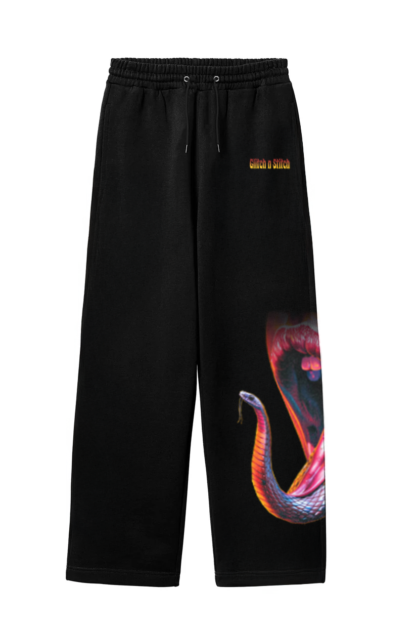 "Venom Kiss" Graphic Print Streetwear Joggers – by Glitch a Stitch