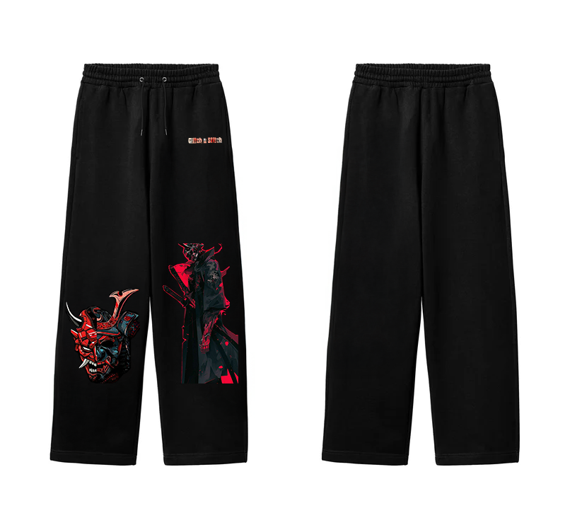 "Cyber Oni" Samurai Streetwear Joggers – by Glitch a Stitch