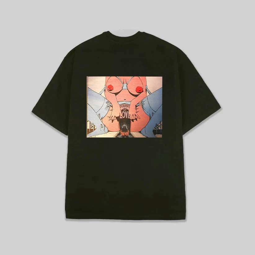 "Glitch n Stitch 'Love Disorder' Oversized Graphic Tee"