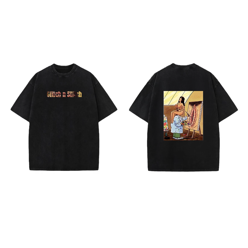 Glitch N Stitch "Artistic Vision" Oversized Graphic Tee