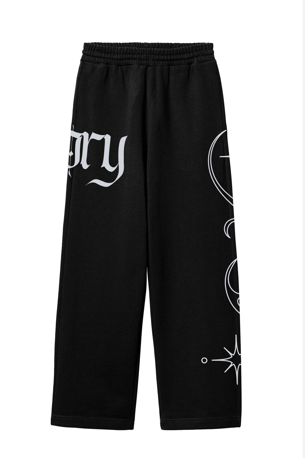 Gothic Graphic Streetwear Sweatpants – Black Unisex Joggers