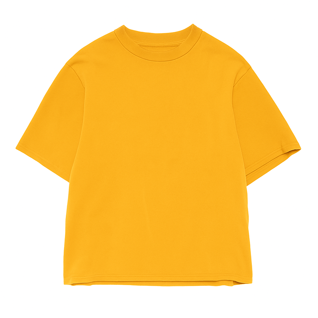 Oversized Yellow T-Shirt – Unisex Cotton | Relaxed Fit Casual Tee