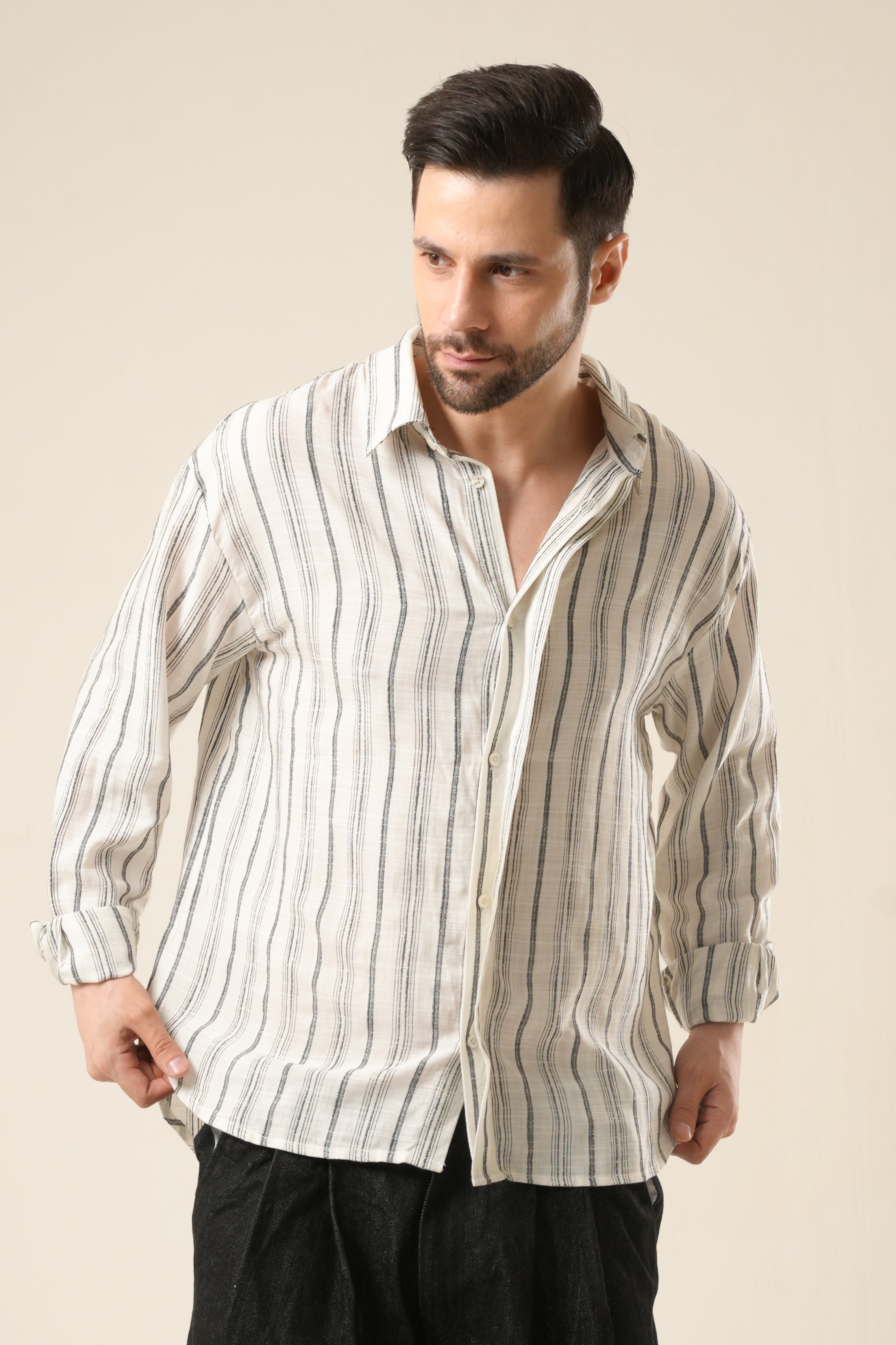 Railstripe Atelier Shirt | Vintage-Inspired Striped Cotton