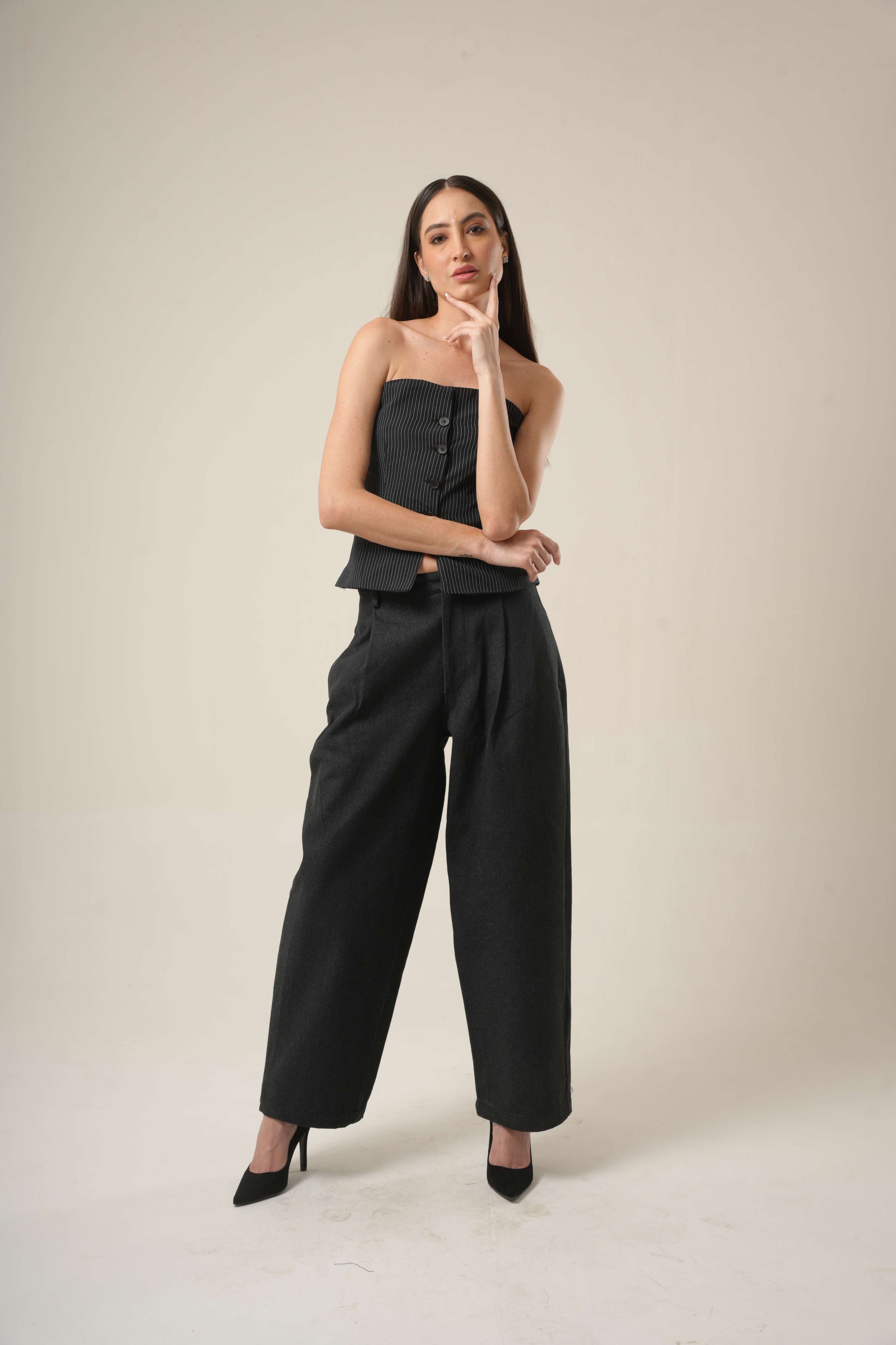Phantom Wide Denim (Women’s) | Relaxed Raw Black Jeans