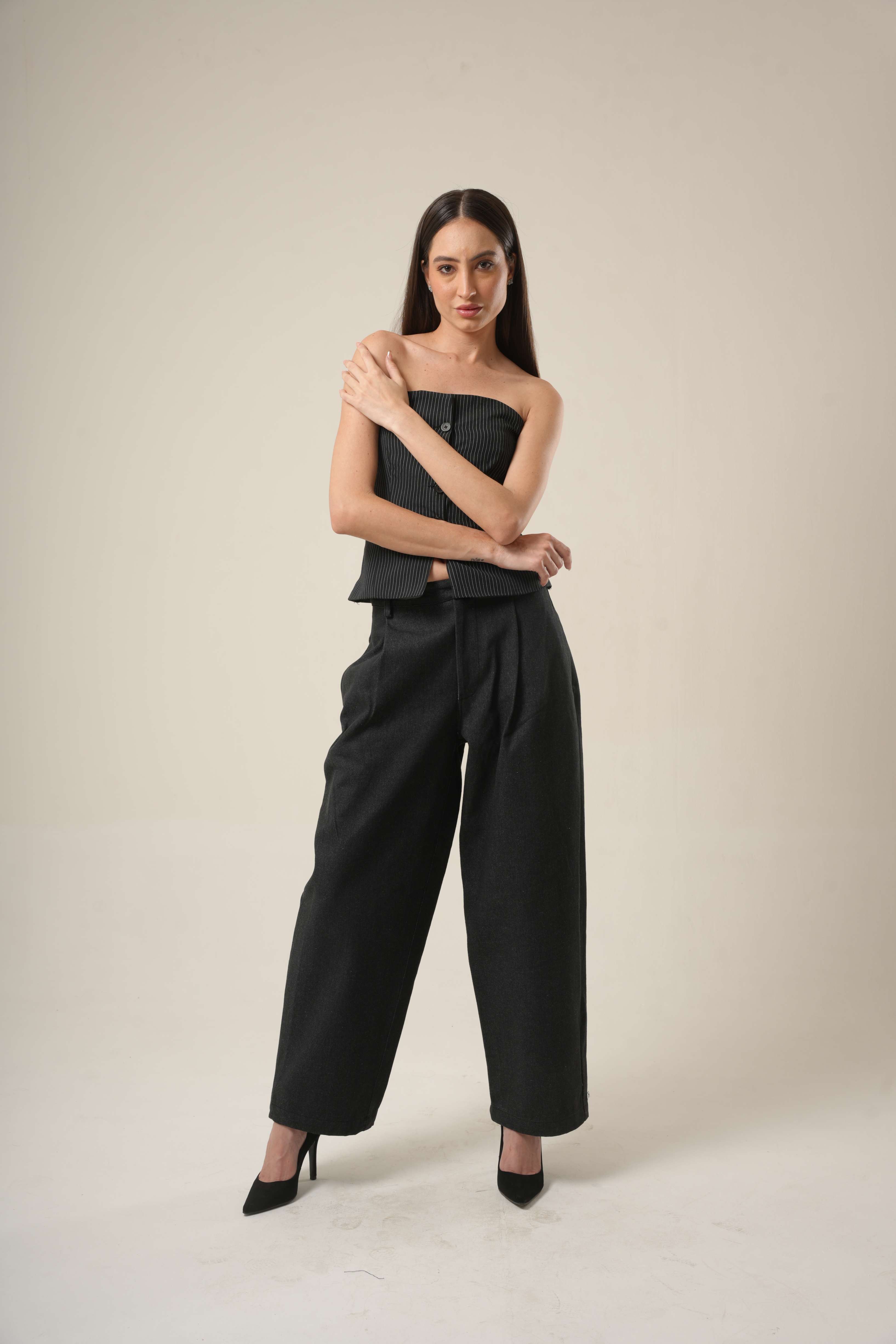 Phantom Wide Denim (Women’s) | Relaxed Raw Black Jeans