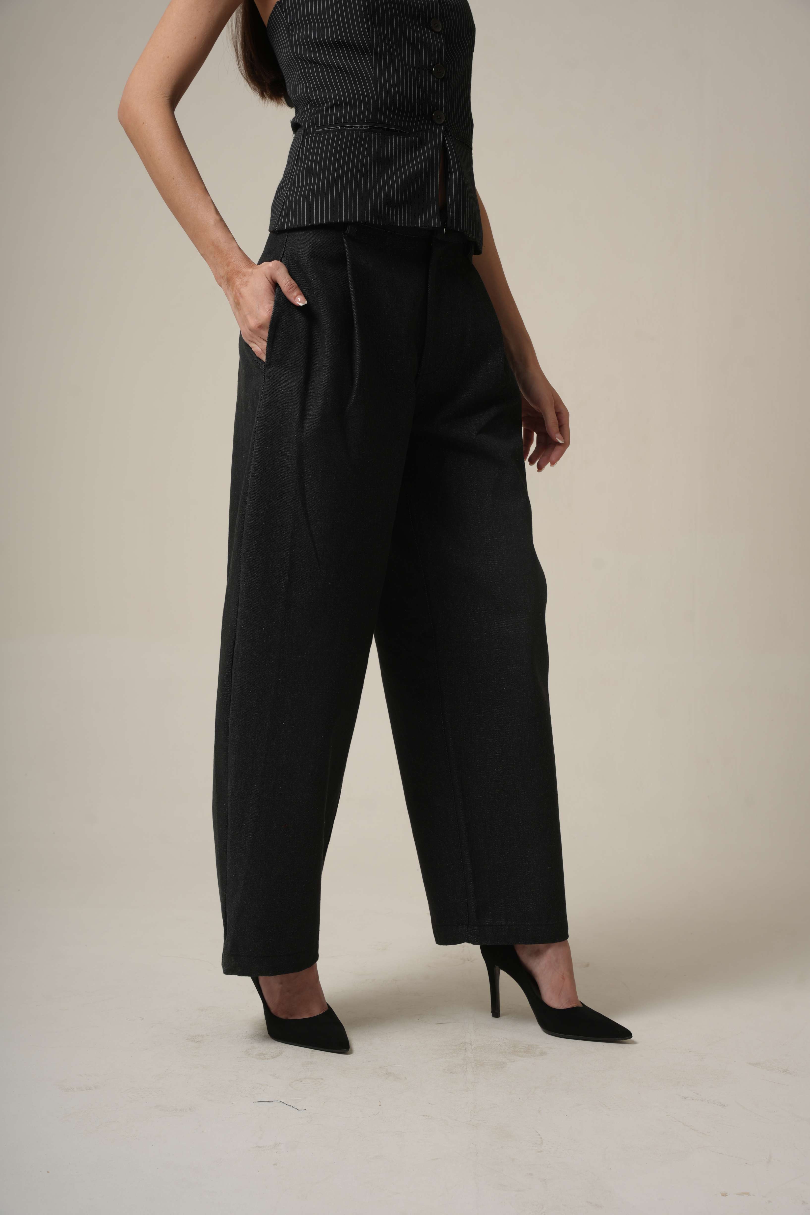 Phantom Wide Denim (Women’s) | Relaxed Raw Black Jeans