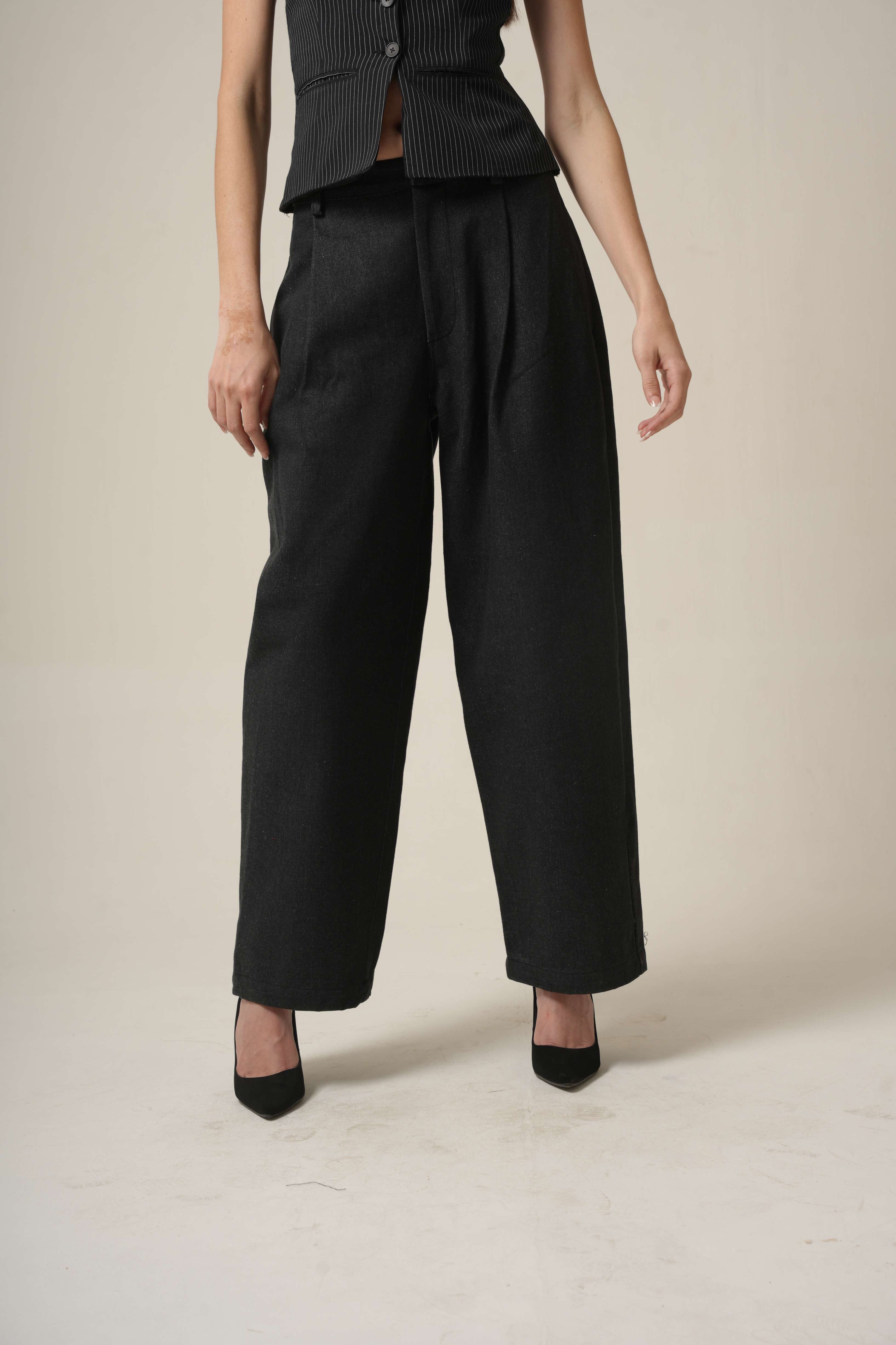 Phantom Wide Denim (Women’s) | Relaxed Raw Black Jeans