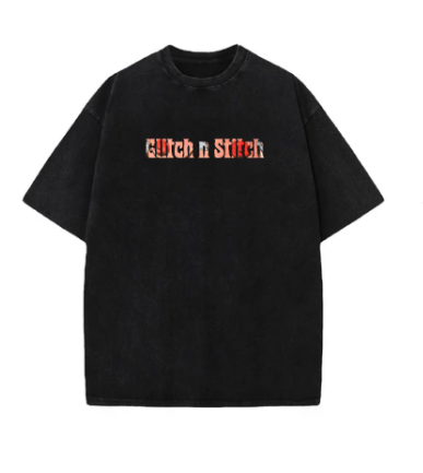 "Glitch n Stitch 'Love Disorder' Oversized Graphic Tee"