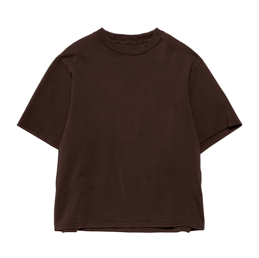 Oversized Solid Brown T-Shirt