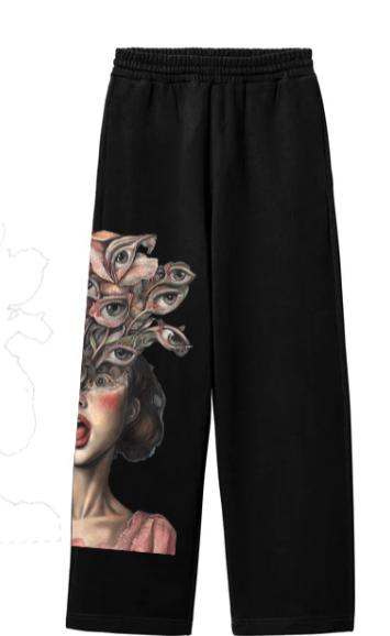 "Vision Bloom" Oversized Art Print Streetwear Joggers