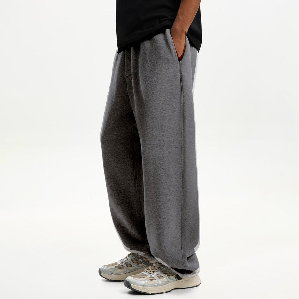 Grey Oversized Fleece Sweatpants for Men – Heavyweight Comfort & Streetwear Fit