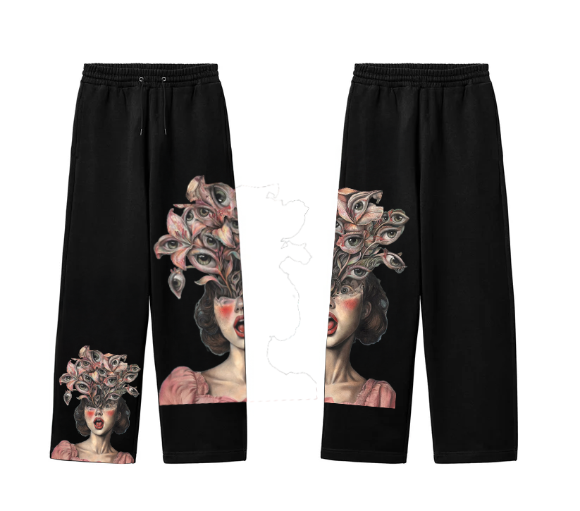 "Vision Bloom" Oversized Art Print Streetwear Joggers