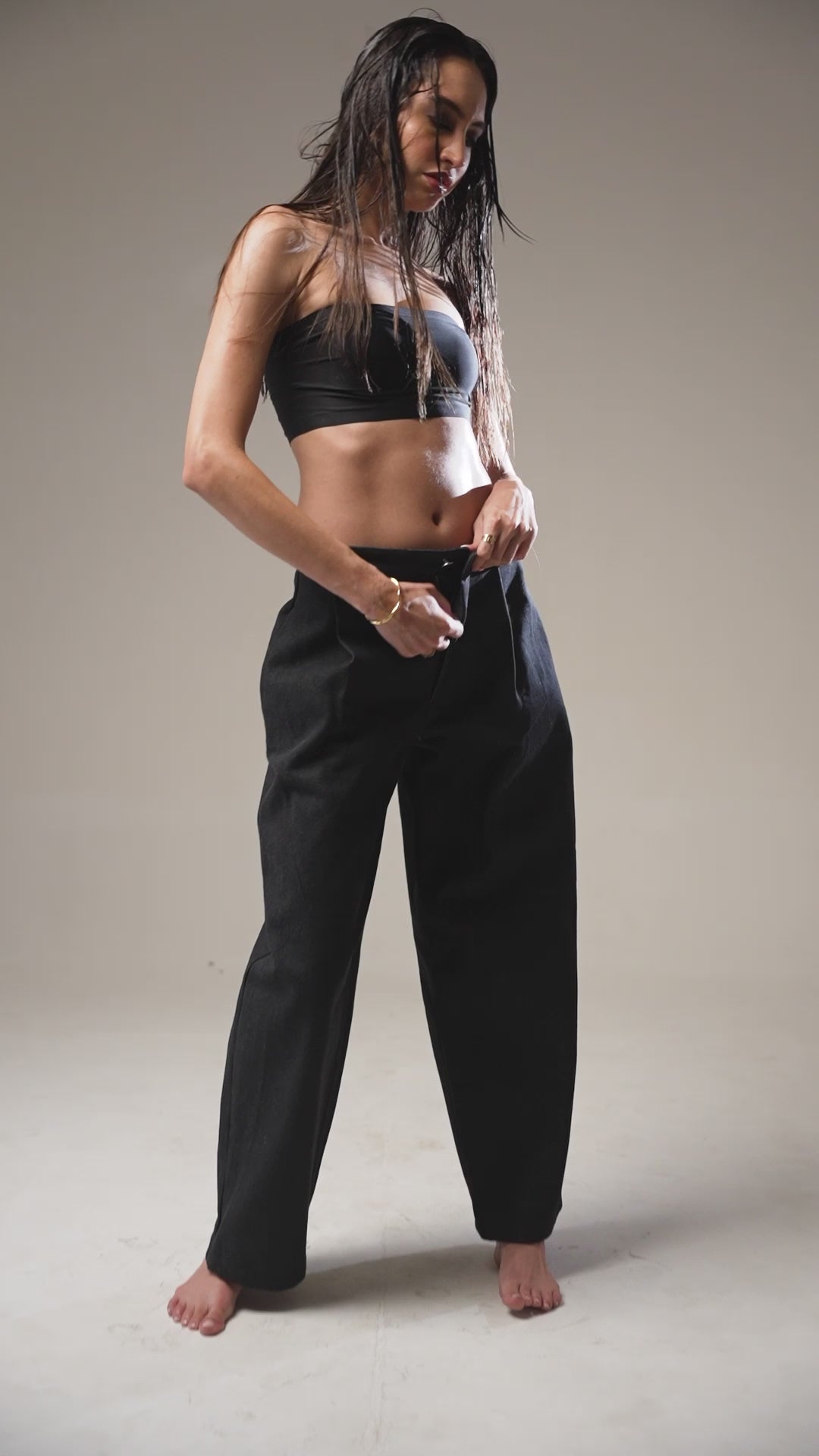 Phantom Wide Denim (Women’s) | Relaxed Raw Black Jeans