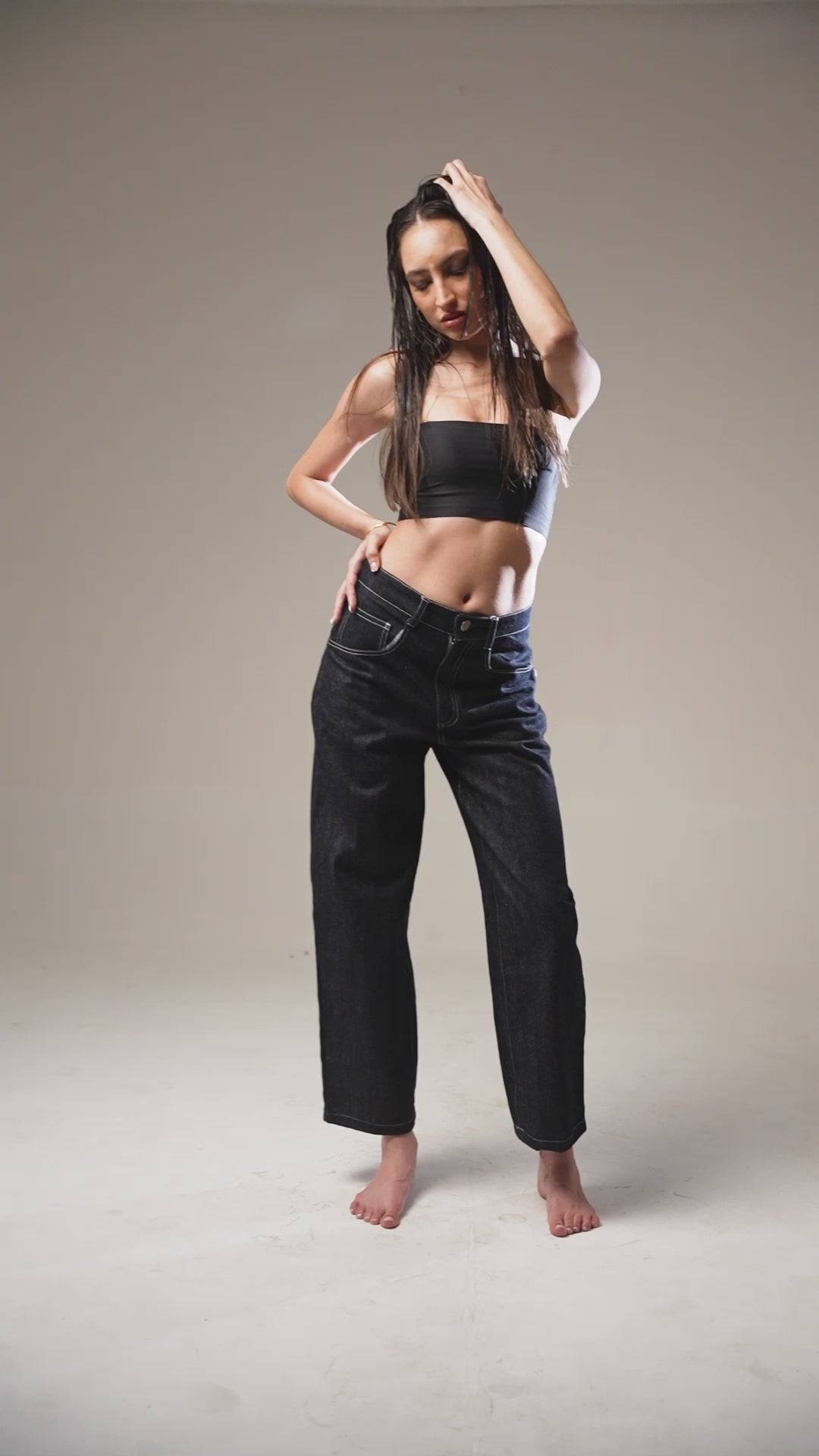 Drift Shadow Denim | Women’s Relaxed Raw Wide-Leg Jeans